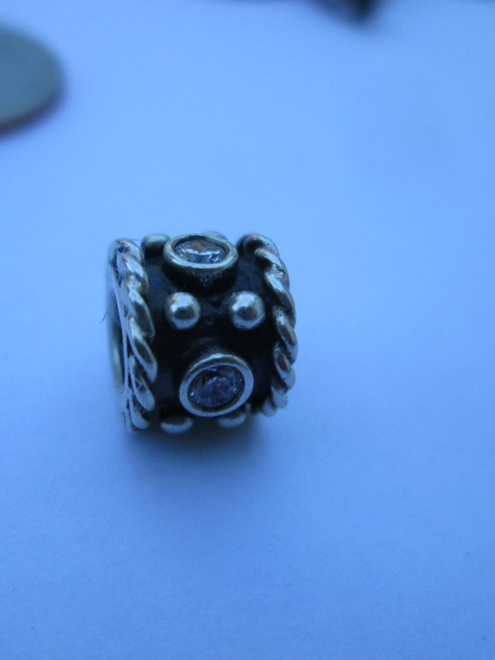 Pandora sterling silver cz bead retired